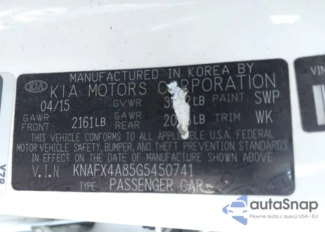 2016 Kia Forte Ex from USA, damaged, VIN KNAFX4A85G5450741